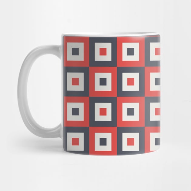 Black and Red Checkered Pattern by kallyfactory